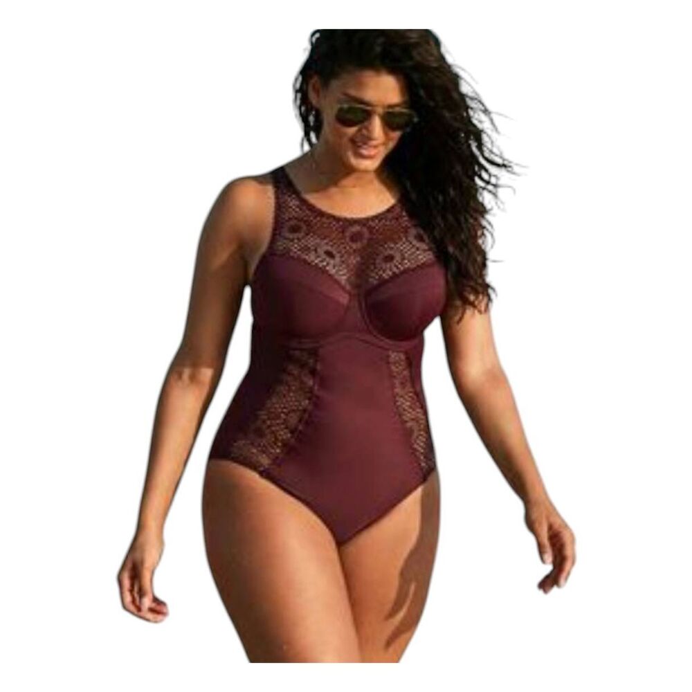 Adore Me NEW TAGS Maroon Plus Size Bathing Suit 42G